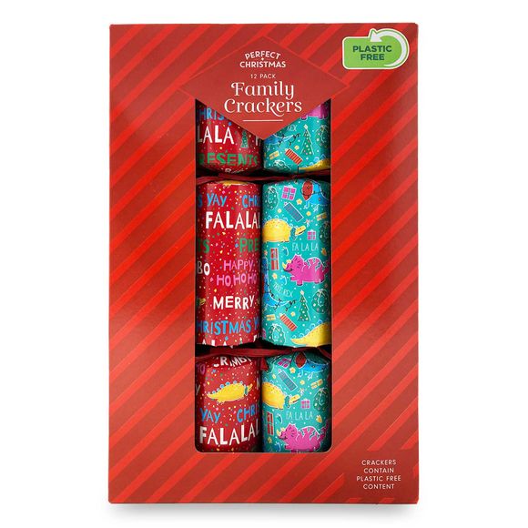 Text Christmas Crackers 12 Pack Perfect Christmas